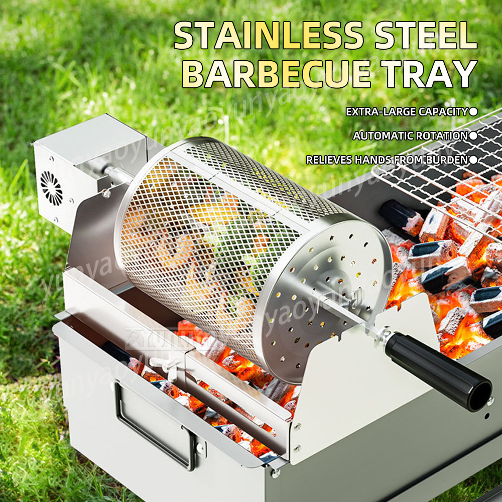 Round Grill Basket Camping BBQ - Camping Cooking Cylinder ulasan dan harga