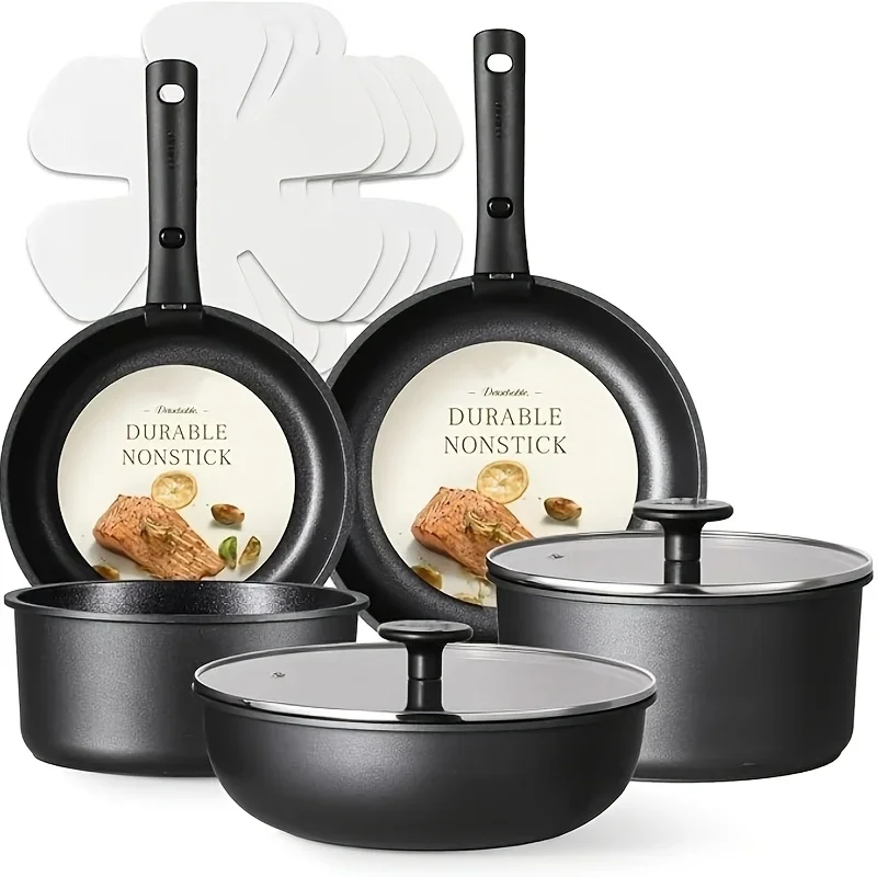 12pcs -in- Non-Stick Cookware  - Camping Cooking Set Detachable Handle ulasan dan harga