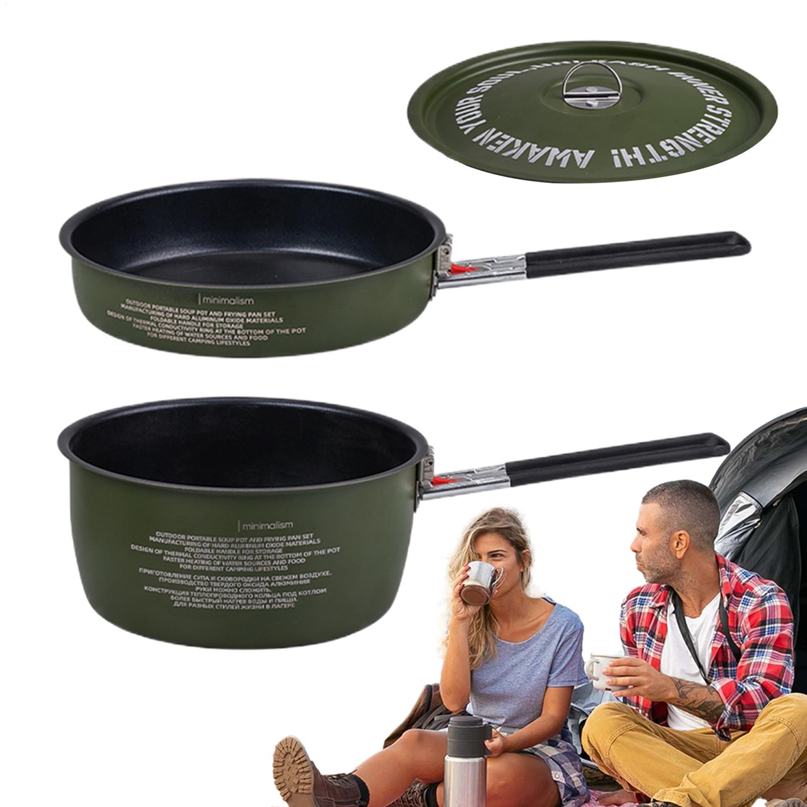 Camping Cookware Set Camp Cook - Camping Cooking Set Detachable Handle ulasan dan harga