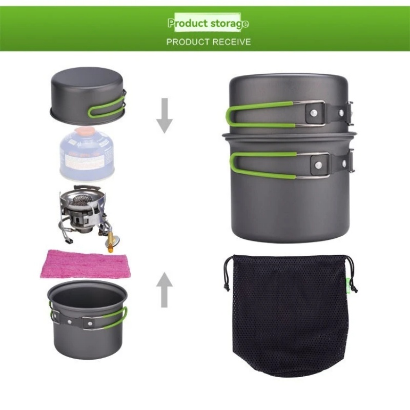 BRS-T15A Camping2026 Cookware  - Camping Cooking Mess Kit ulasan dan harga