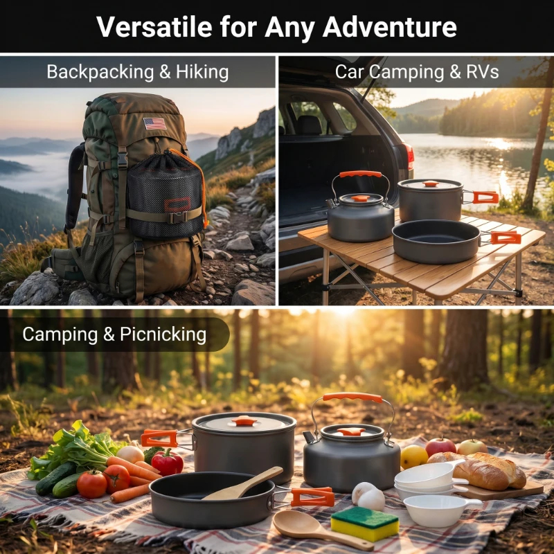 Camping Cookware Set Outdoor P - Camping Cooking Cylinder ulasan dan harga