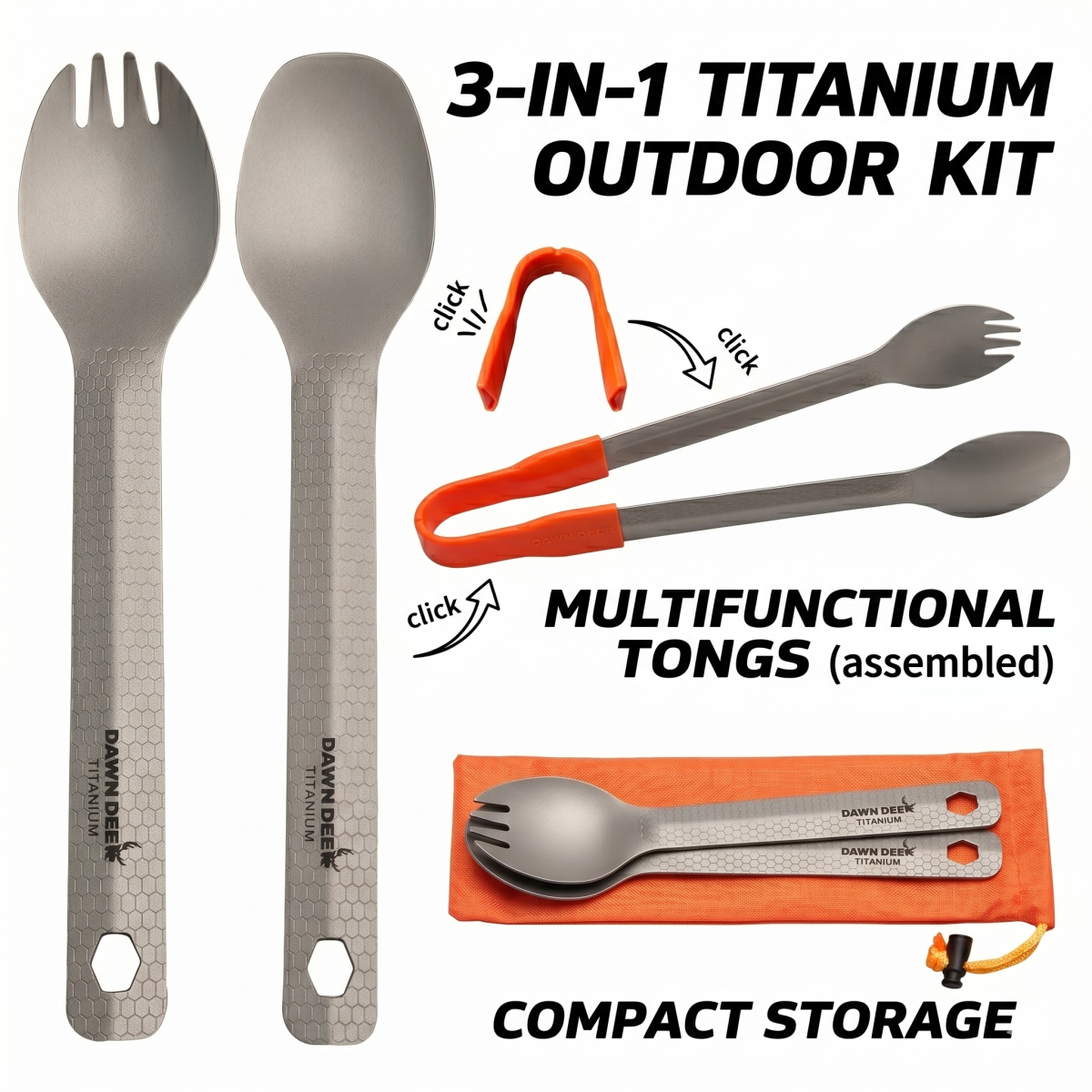 DAWN DEER 3-in-1 Titanium Spor - Camping Cooking Set Jetboil ulasan dan harga