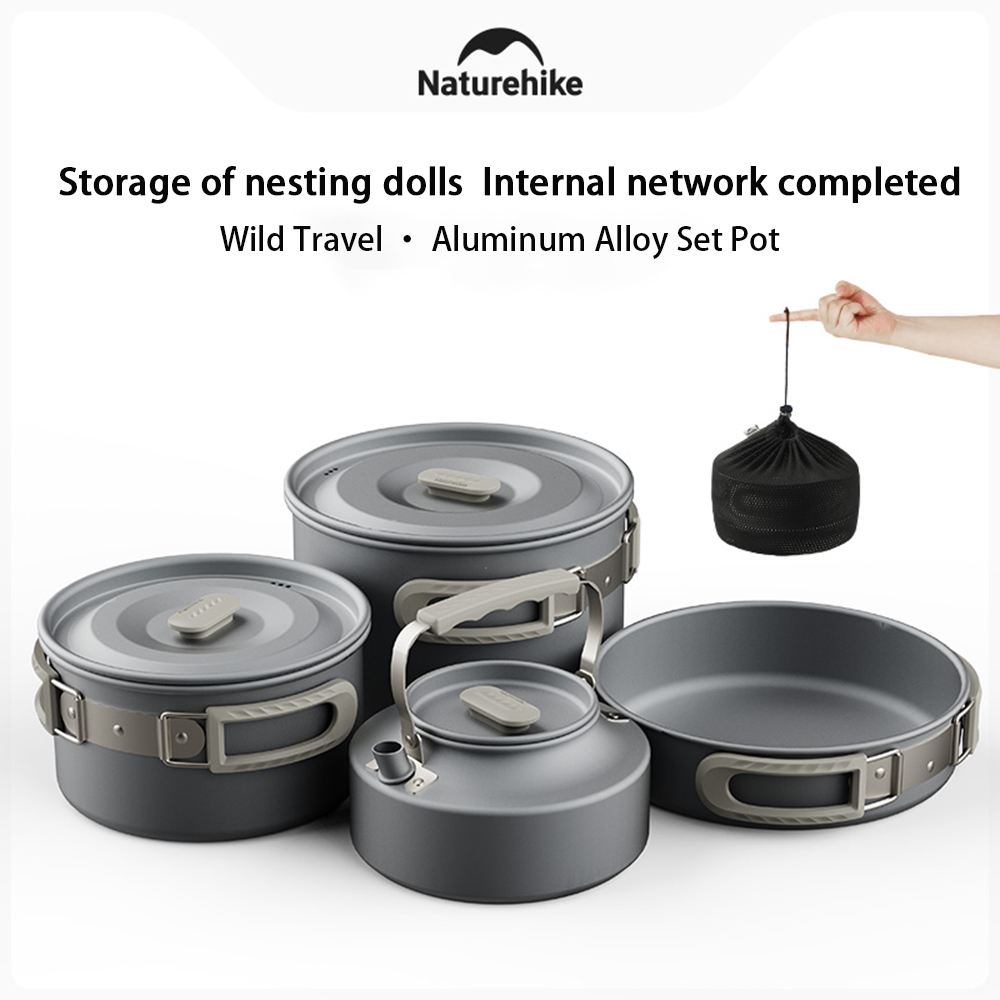 Naturehike Outdoor Pot Set,Cam - Camping Cooking Set ulasan dan harga