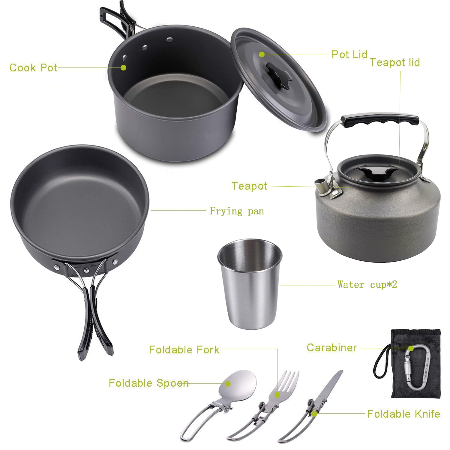 Camping cooking set - A lightw - Camping Cooking Set With Kettle ulasan dan harga