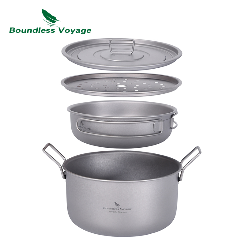 Boundless Voyage Camping Cooki - Camping Cooking Mess Kit ulasan dan harga