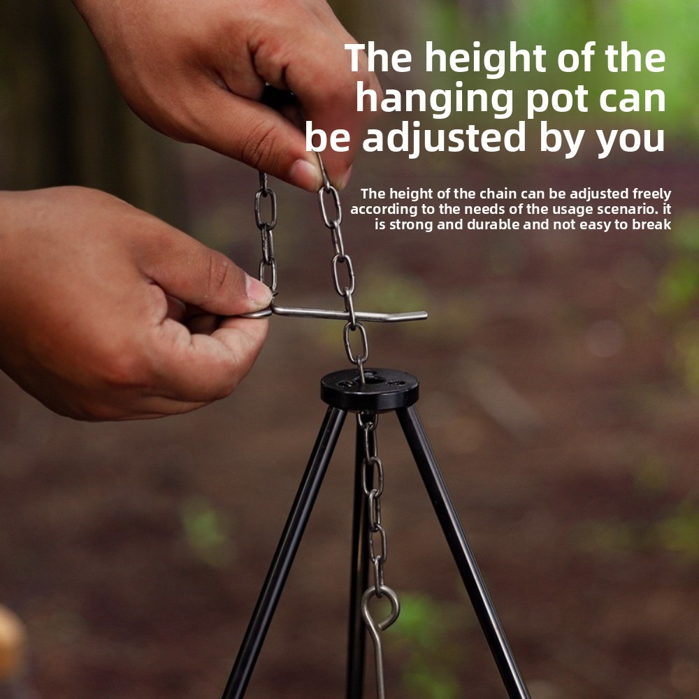 Aluminum Alloy Camping Tripod  - Camping Cooking One Pot ulasan dan harga