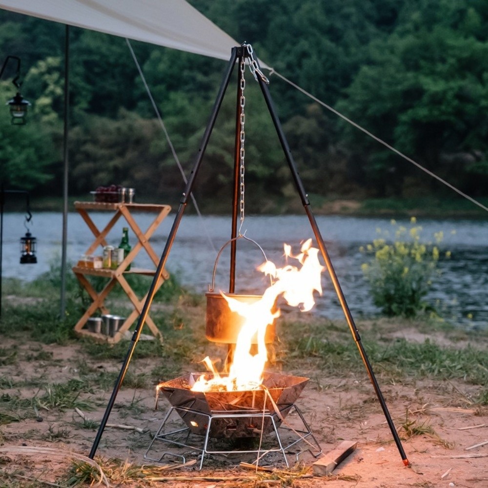 Aluminum Alloy Camping Tripod  - Camping Cooking One Pot ulasan dan harga